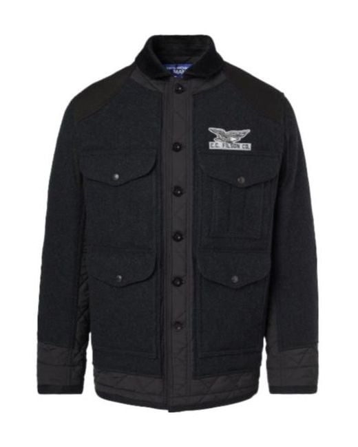 Junya Watanabe Blue Button-Down Long-Sleeved Casual Jacket for men