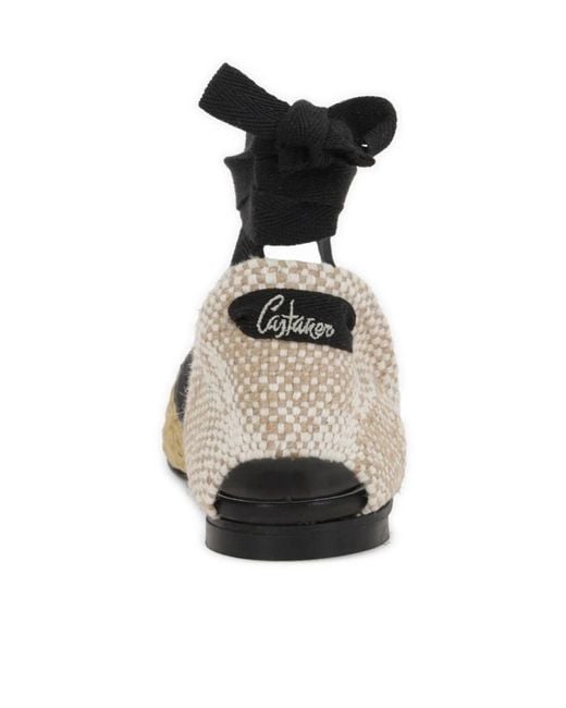 Castaner Black Gasby/104 Flat Espadrilles