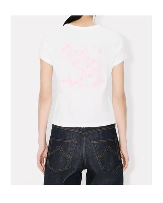 KENZO White Cartoon' Embroidered T-Shirt