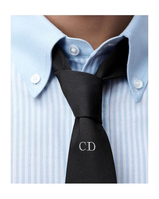 Dior White Cd Icon Tie for men