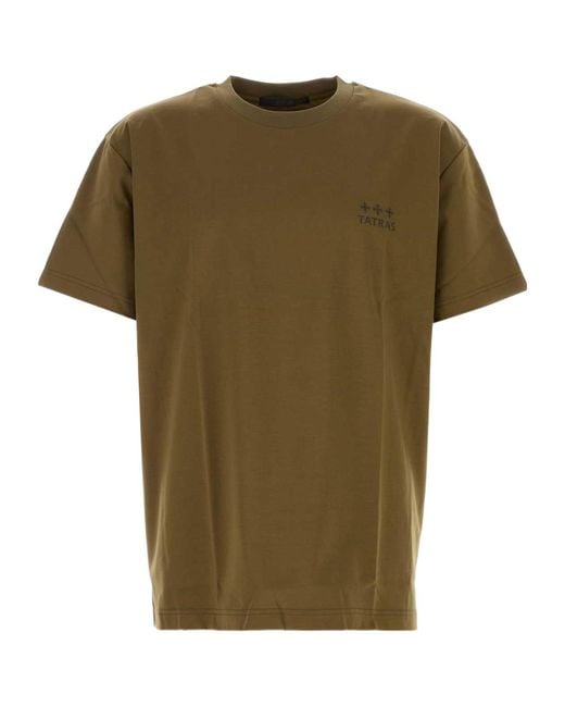 Tatras Green Logo Print Casual T-Shirt for men