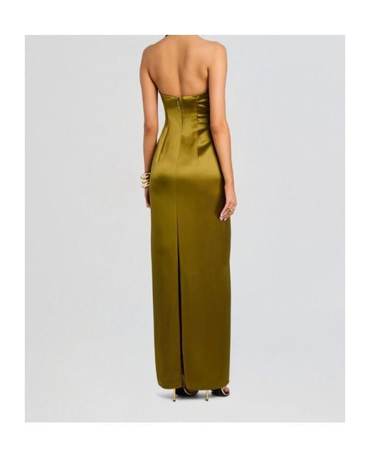 retroféte Green Retrofete Olivine Strapless Maxi Dress