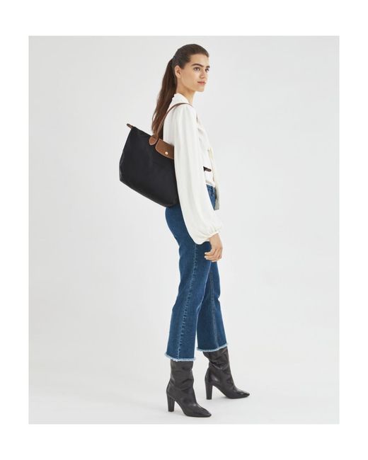 Longchamp Black Le Pliage Medium Tote Bag