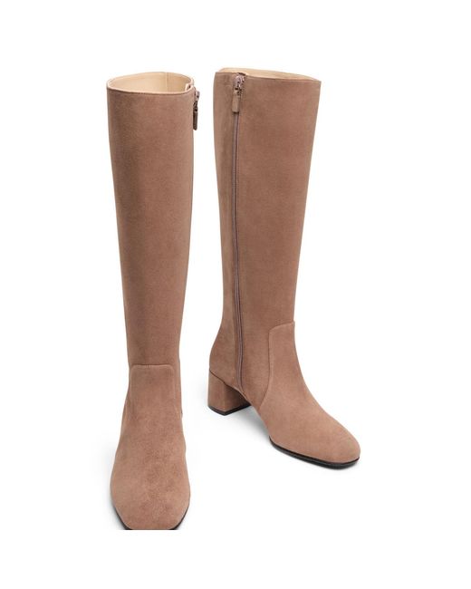 Stuart Weitzman Brown Maeve Zip Boot
