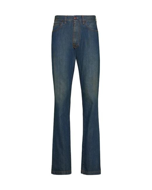 Maison Margiela Blue Americana Wash Turn-Up Jeans for men