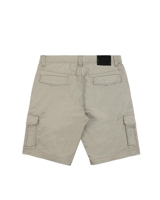 EA7 Gray Logo Patch Shorts for men
