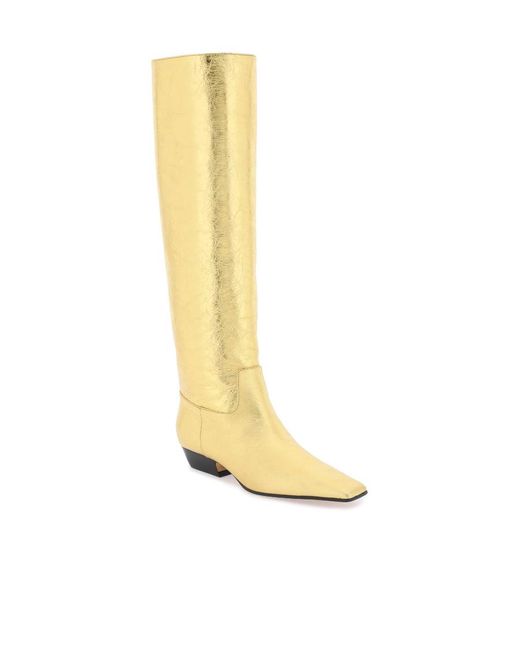 Khaite White Square-Headed Boots