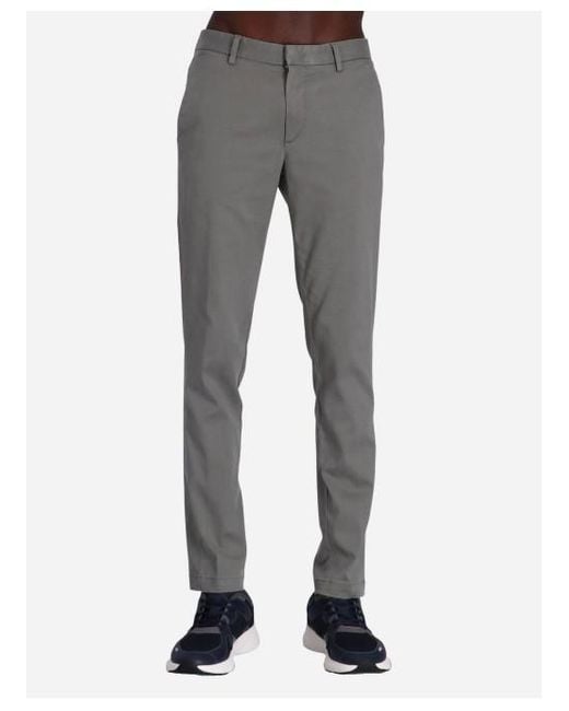 Boss Gray Straight Casual Pants for men