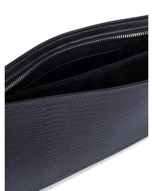 Dondup Black Lizard-Effect Tote Bag
