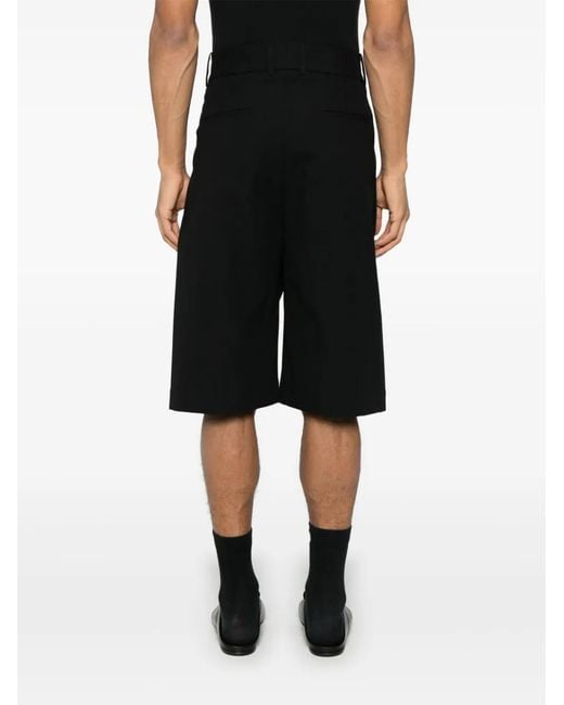 Studio Nicholson Black Fowld Tailored Shorts for men