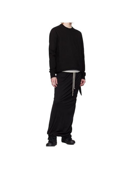 Rick Owens Black Hollywood Pull On Pillar Skirt for men