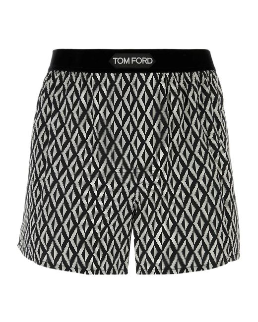 Tom Ford Black Logo Detail Printed Boxers for men
