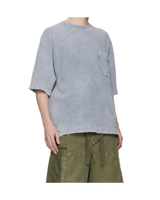 Maison Mihara Yasuhiro Gray Short-Sleeved T-Shirt for men
