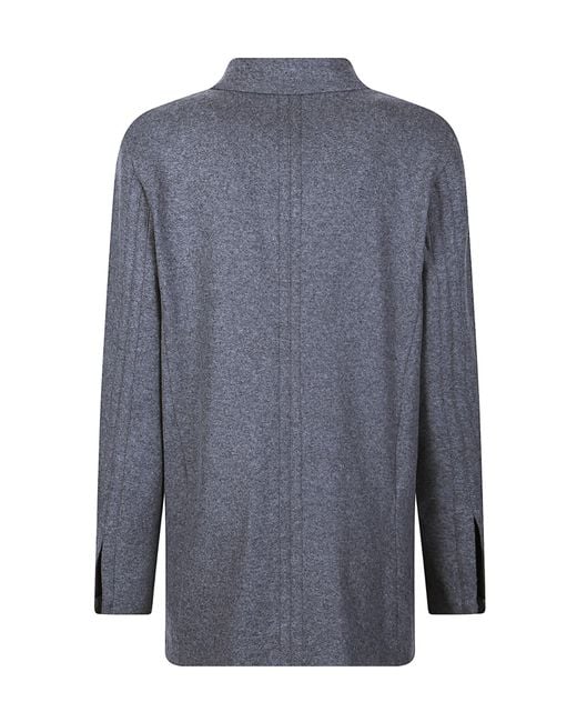 Pinko Gray Logo Patch Single-Breasted Jacket