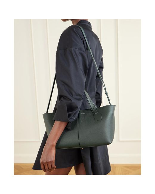 Proenza Schouler Black East West Chelsea Textured-Leather Tote