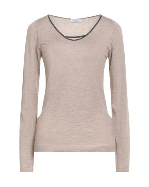 Brunello Cucinelli Pink Solid Color Jumpers