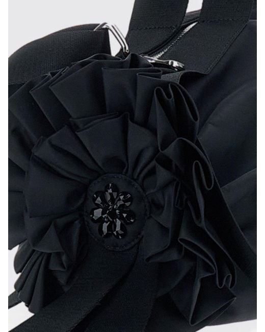Simone Rocha Black Ruched Tote Bag