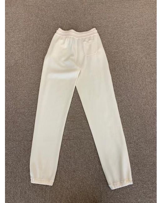 Loro Piana White Straight-Leg Drawstring Knitted Trousers