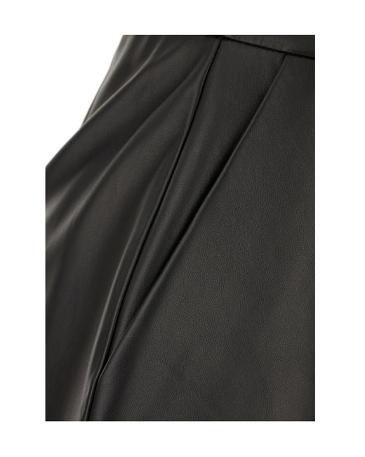 Boss Gray Sleek Leather Shorts
