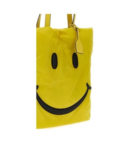 Moschino Yellow Smiley Shopping Bag