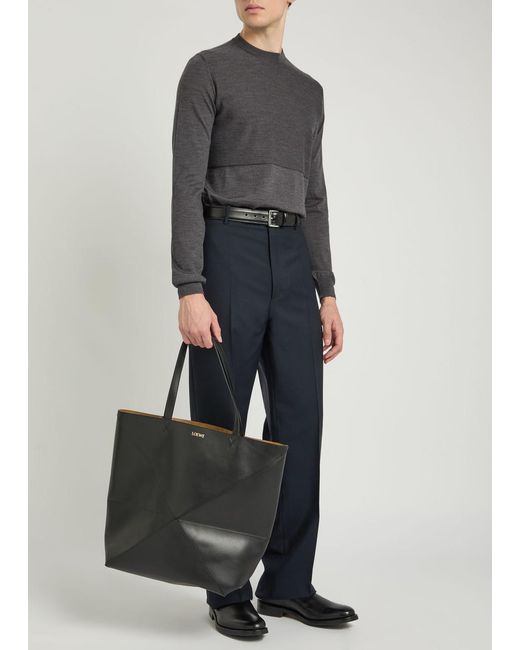 Jil Sander Gray Panelled Wool Jumper for men
