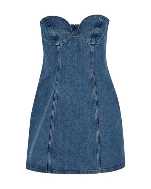 Magda Butrym Blue Stitched Sleeveless Dress