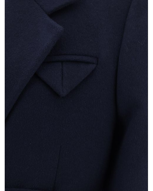 Bottega Veneta Blue Classic Labels Belted Coat