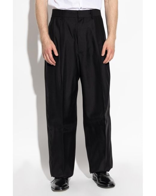 DSquared² Black Loose-Fit Tailored Trousers for men