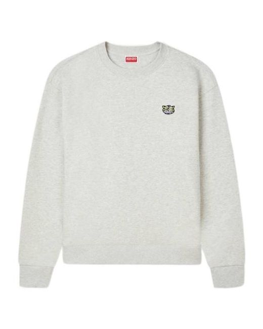 KENZO White Wild Tiger Embroidered Sweatshirt for men