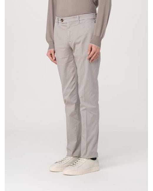 Brunello Cucinelli Gray Italian-Fit Gabardine Trousers for men