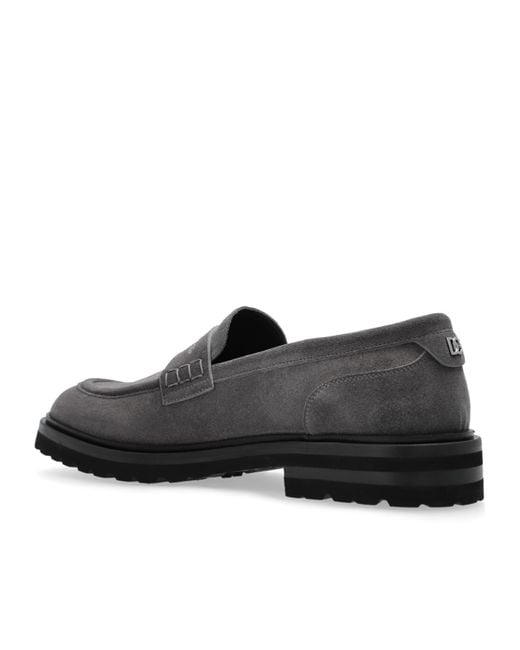 Dolce & Gabbana Gray Round Toe Loafers for men