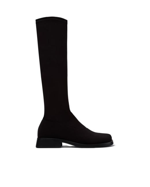 Camper Black Textile High Boots For