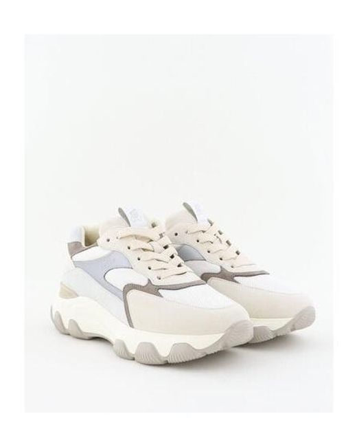 Hogan White Hyperactive Round Toe Sneakers