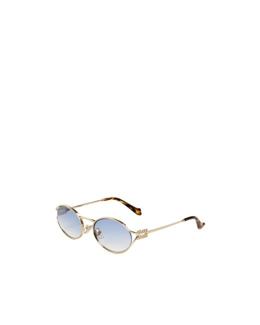 Miu Miu White Metal Frame Sunglasses