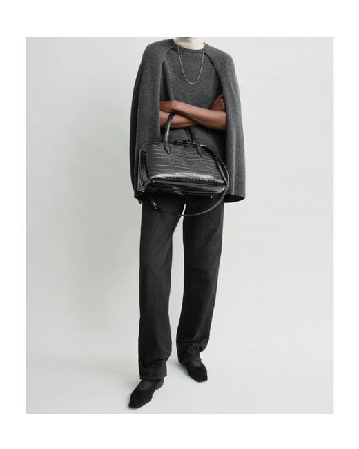 Totême Black Totême Crewneck Knit Cape