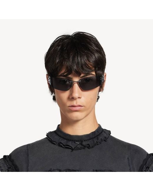 Balenciaga White Eyewear Wrap-Around Sunglasses