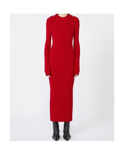 Sportmax Red Garibo Knitted Dress