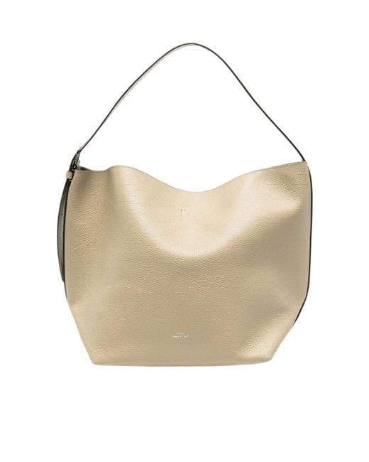 Totême White Letter-Print Shoulder Bag