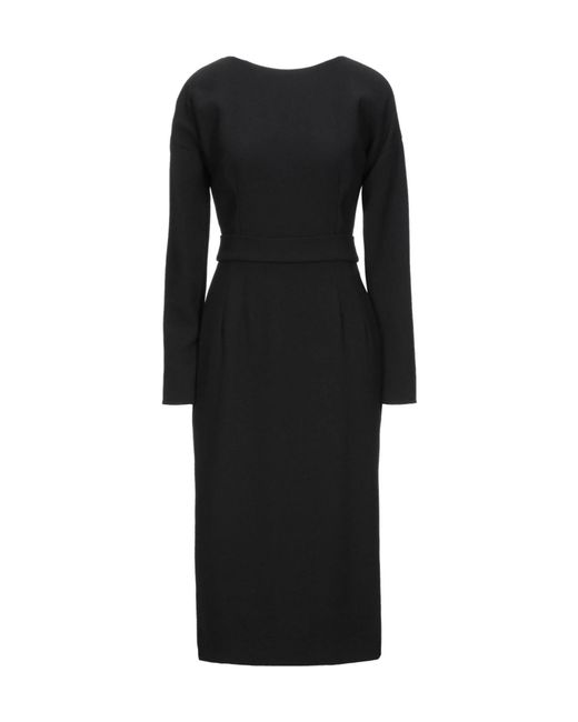 Dolce & Gabbana Black Bodycon Dress With Long Sleeves