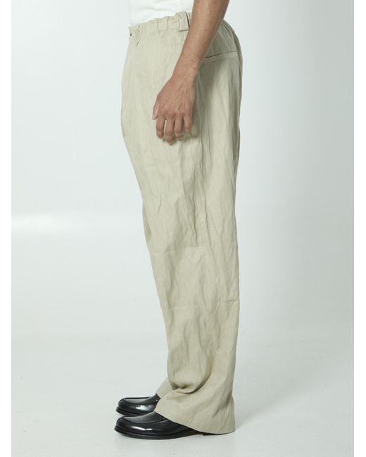 Willy Chavarria Green Toluca Wide-Leg Pants for men