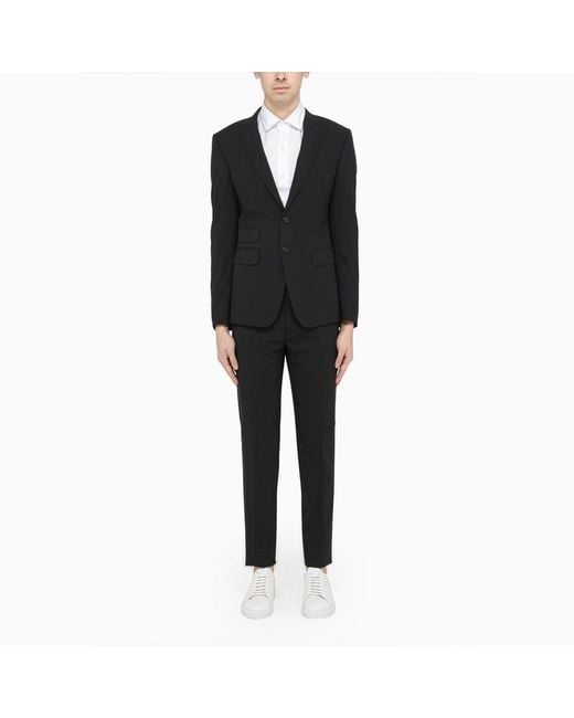 DSquared² Black Single-Breasted Two-Piece Suit for men