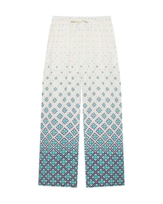 Casablanca Blue Gradient Monogram Trousers for men