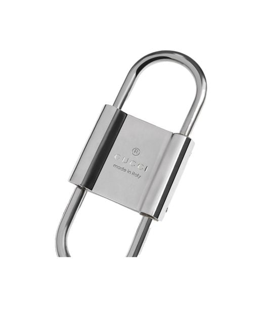 Gucci White Key Chain With Web Enamel for men