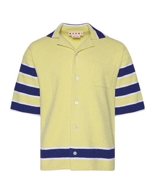 Marni Multicolor Striped Towelling Shirt for men