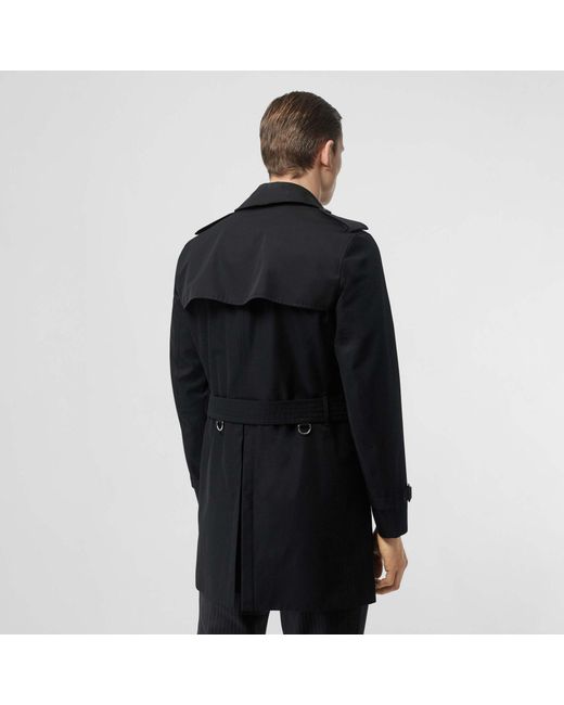 Burberry Black Double Breasted Trench Coat for men