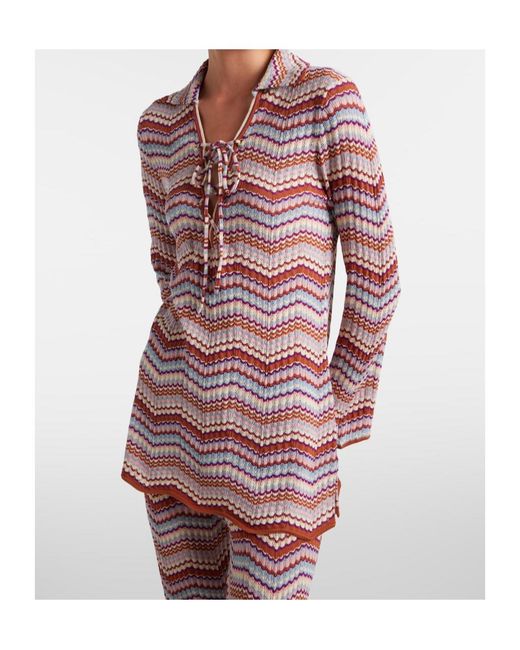 Rixo Red Brody Chevron Cotton Top
