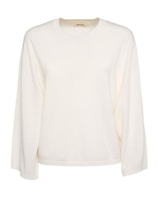 Khaite White Darcy Wool Sweater
