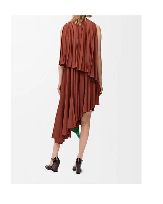 Loewe Green Asymmetric Midi Dress