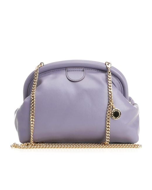 Stella McCartney Purple Falabella Padded Soft Clutch Bag