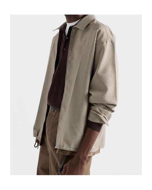 Prada Gray Wool Shirt for men